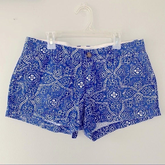 Old Navy Pants - Old Navy Shorts Blue White Geometric Size 2